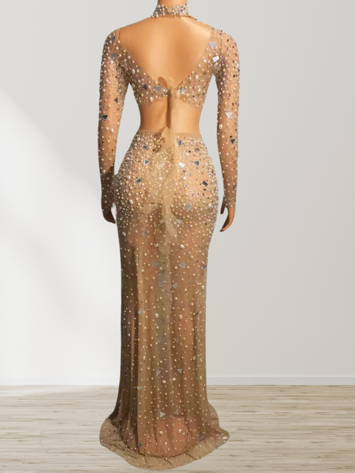 Elegant Mesh Dress - Glamorous 2-Piece Set