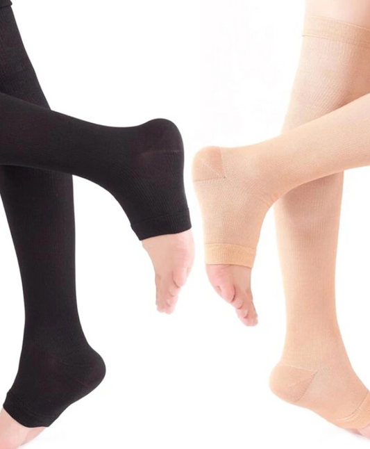 Open Toe Knee-High Medical Compression Stockings