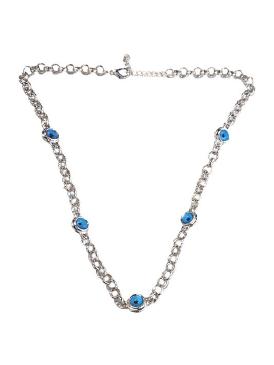 Silver Evil Eye Necklace