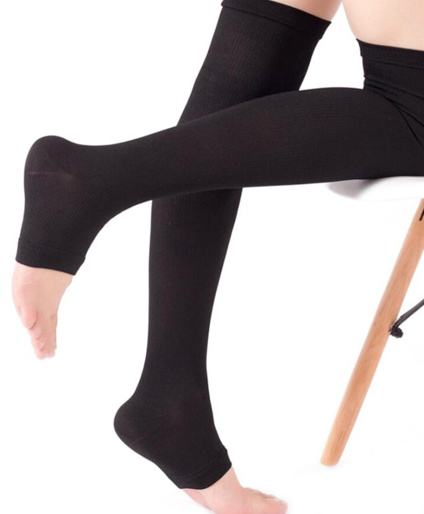 Open Toe Knee-High Medical Compression Stockings