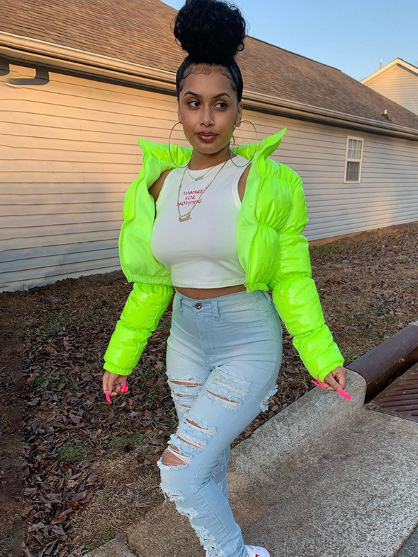 Cropped Puffer Jacket