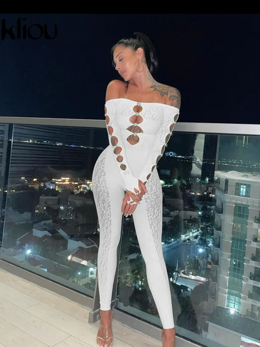 Sexy Hollow Out See-Through Jumpsuit