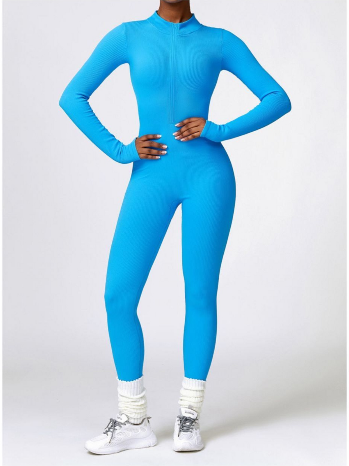 Nunu Curves Ribbed Zipper Jumpsuit Sportswear