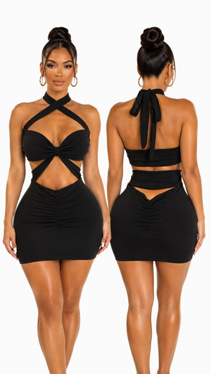 Crisscross Mini Set in black