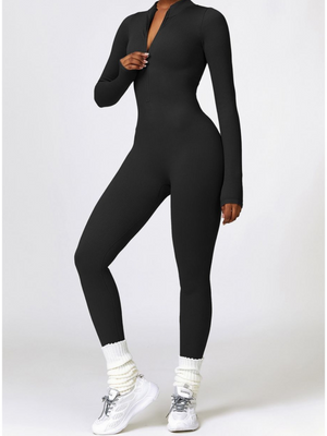 Nunu Curves Ribbed Zipper Jumpsuit Sportswear