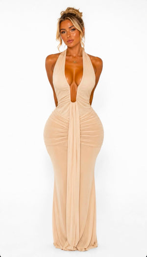 House of Curves Gown in champagne