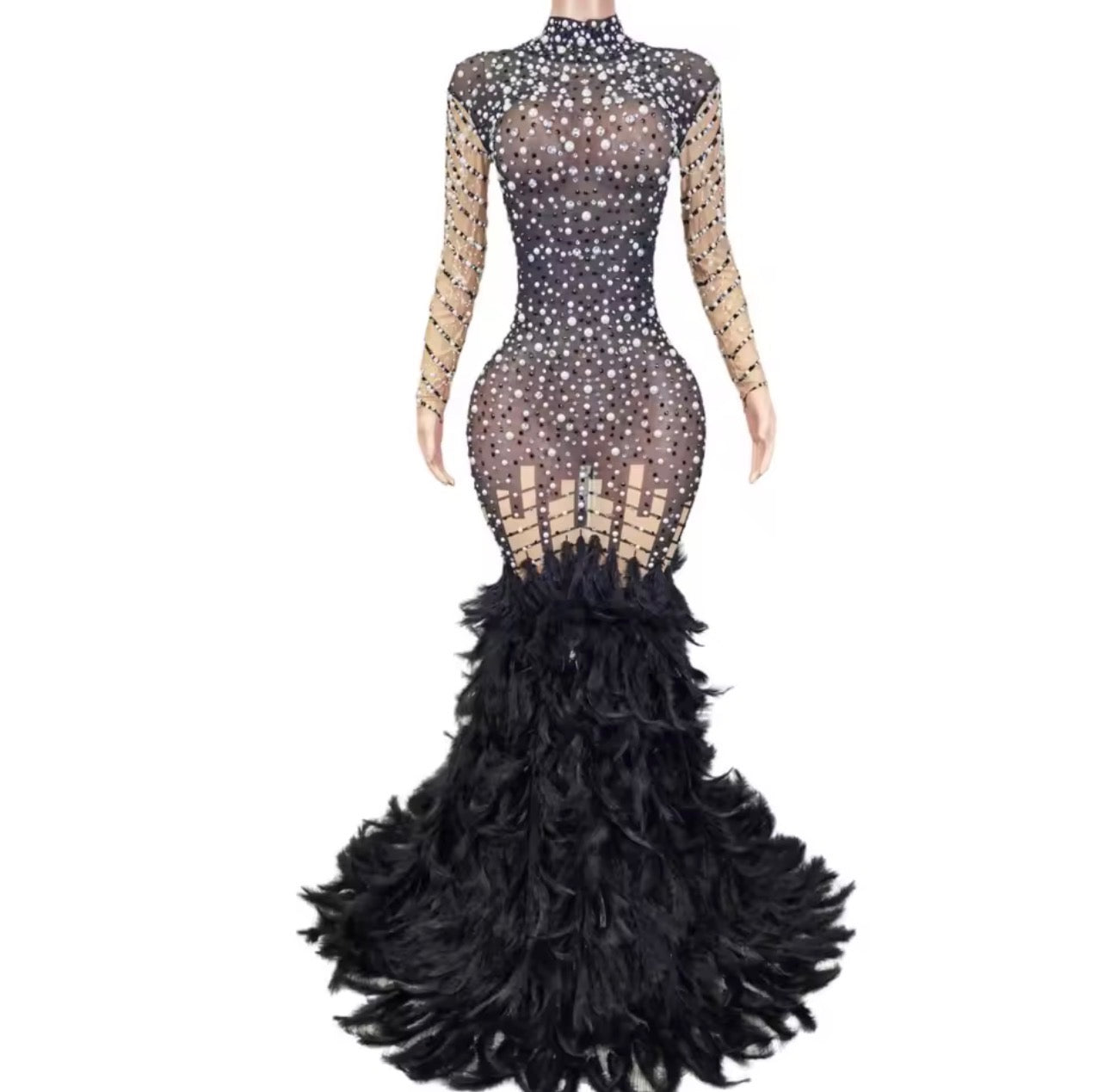 Noir Feather Dress