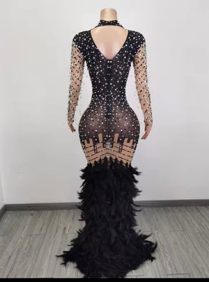 Noir Feather Dress
