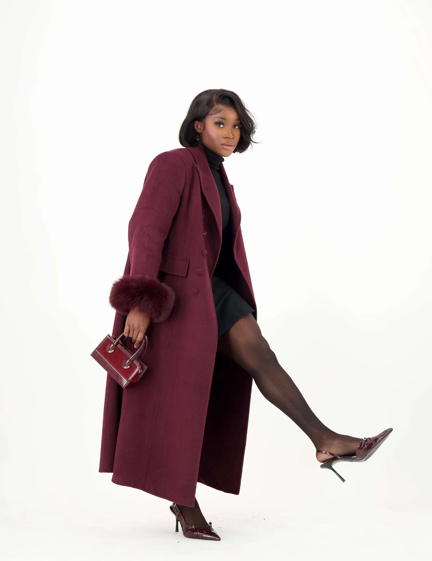Carmella Burgundy Coat