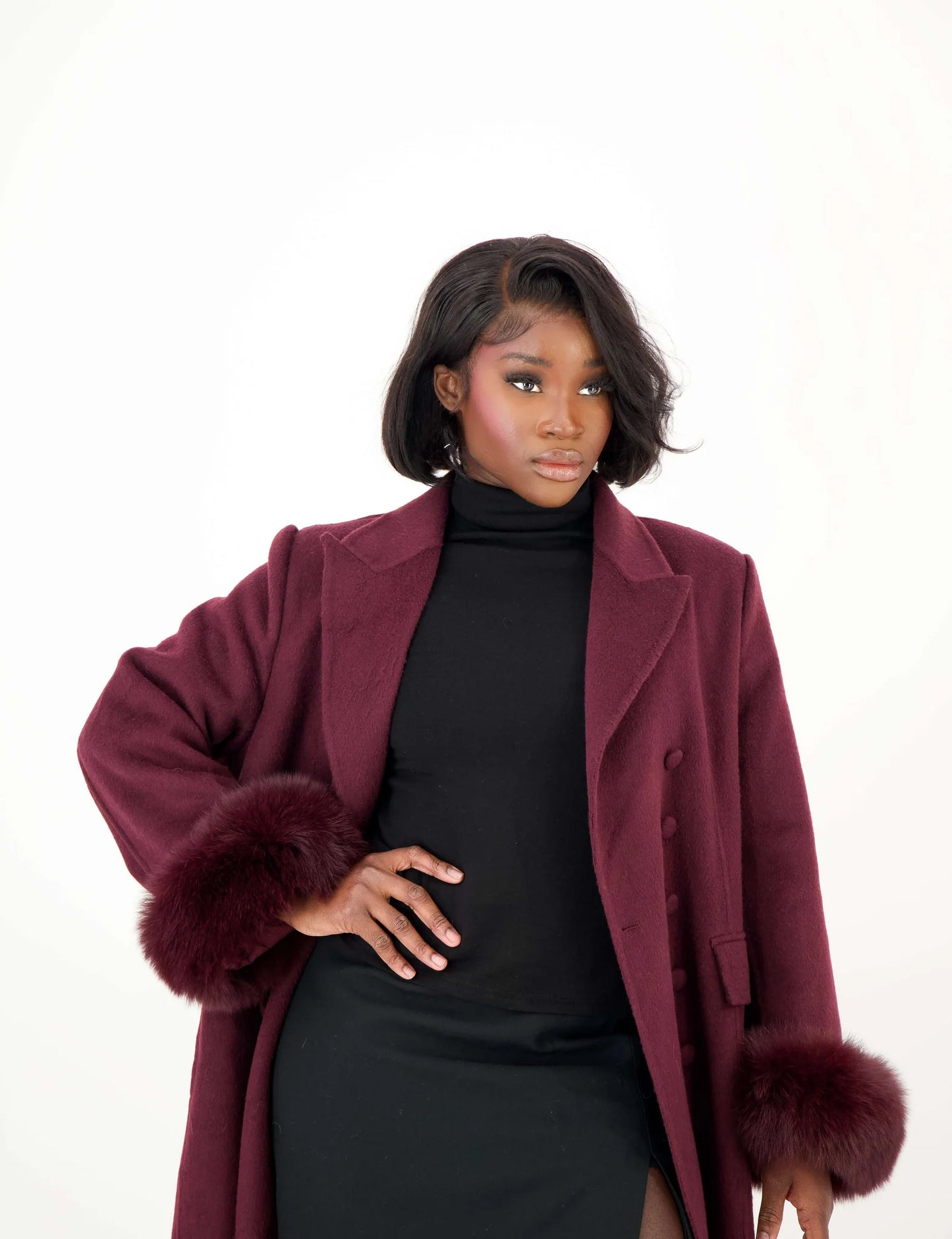 Carmella Burgundy Coat