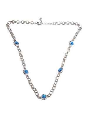 Silver Evil Eye Necklace