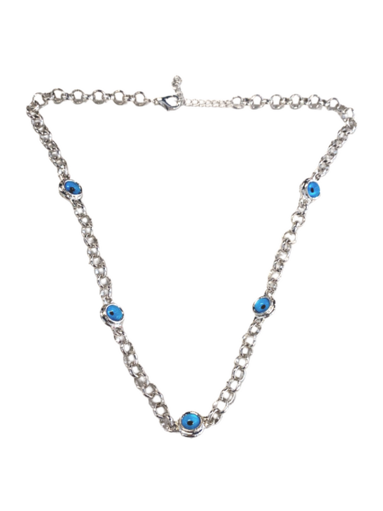 Silver Evil Eye Necklace